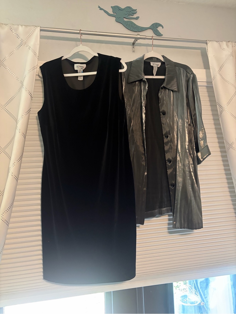 Classic Sleeveless Black Velvet Midi Dress by St. John Collection